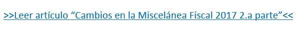 Cambios 2da parte miscelánea fiscal